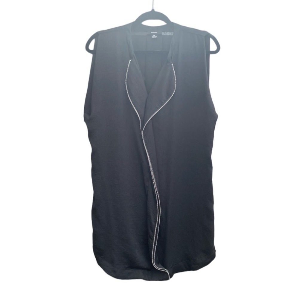 Rudsak Marlee sleeveless sheer tunic dress zipper detail black Size small